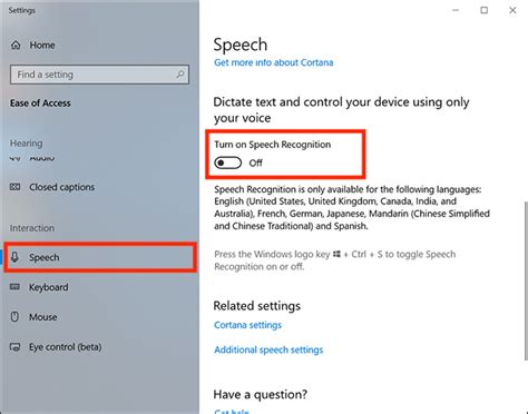Windows 10 voice activation